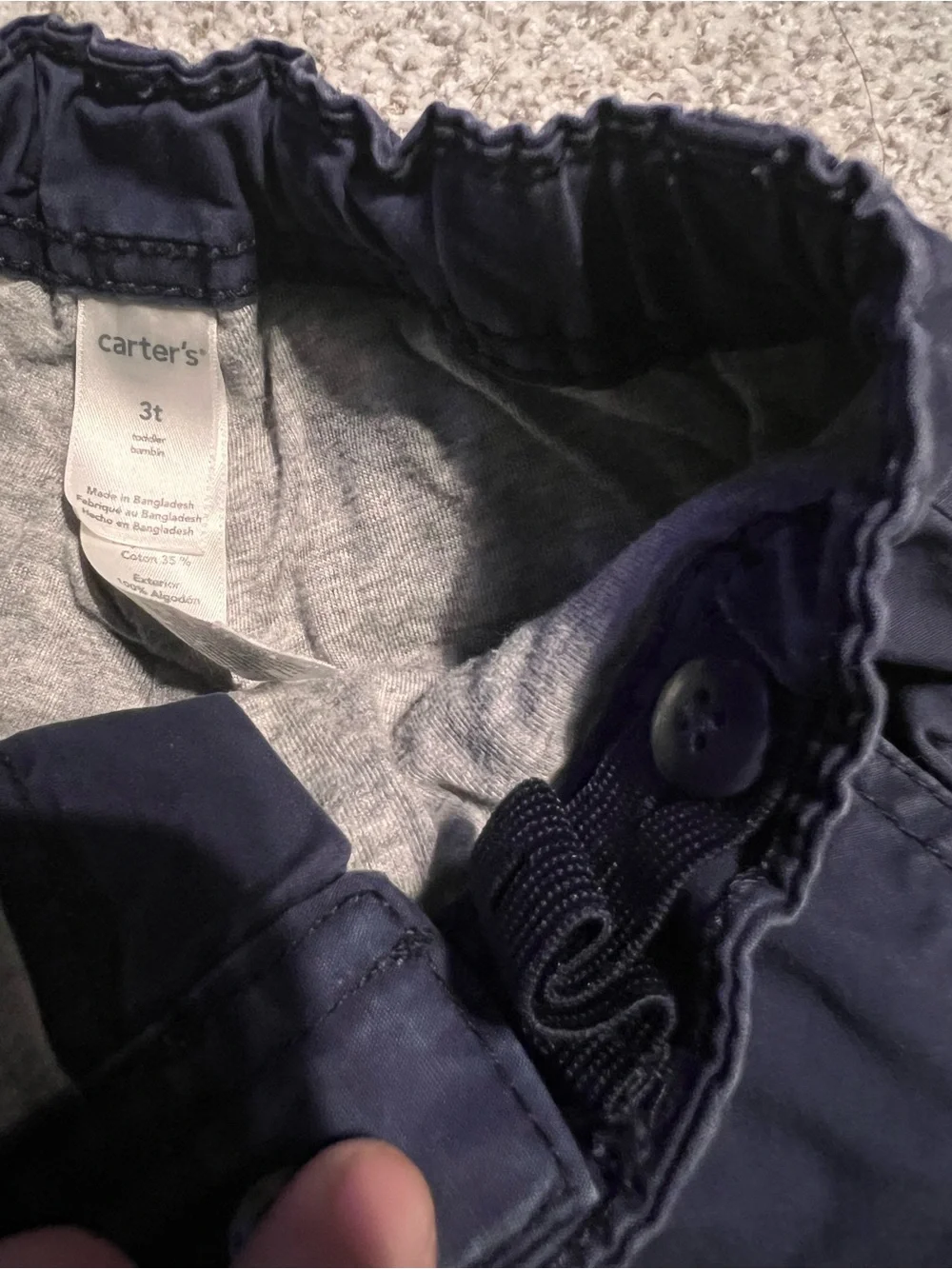 Carter's Navy Elastic-Waist Casual Pants